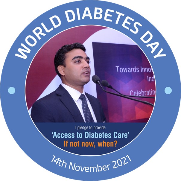 World Diabetes Day - Blue Circle Selfie - Pushkar Gupta