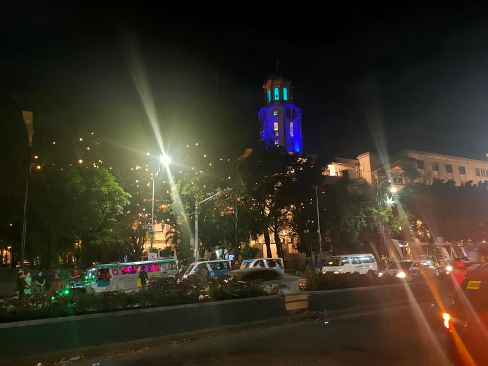 BLUE LIGHTING OF MANILA CITY HALL CLOCK TOWER 14 NOVEMBER 2021