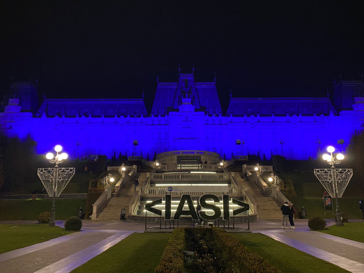 Blue lighting Palace of Culture Iasi, 5th edition