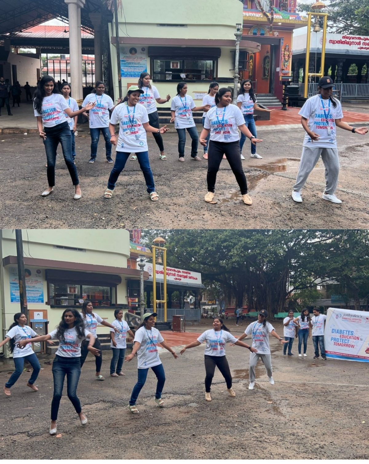 Diabetes Education via Flashmob at Poojappura, Trivandrum