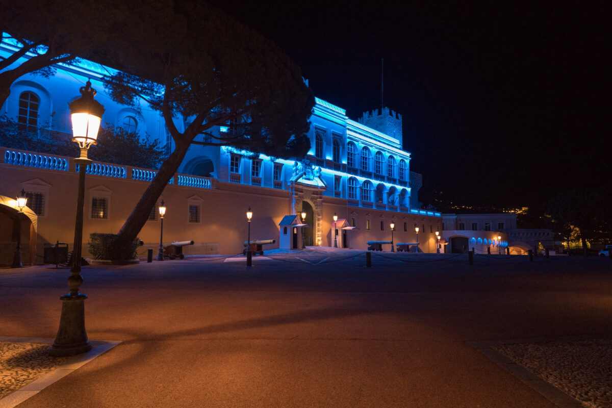 Palais princier en bleu