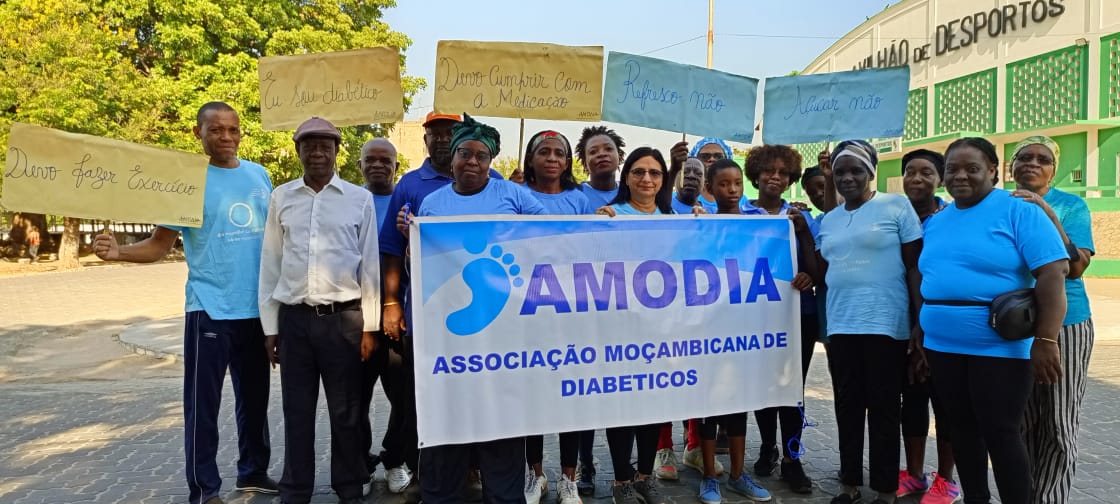 Marcha dos pacientes diabéticos do Hospital Central de Nampula 