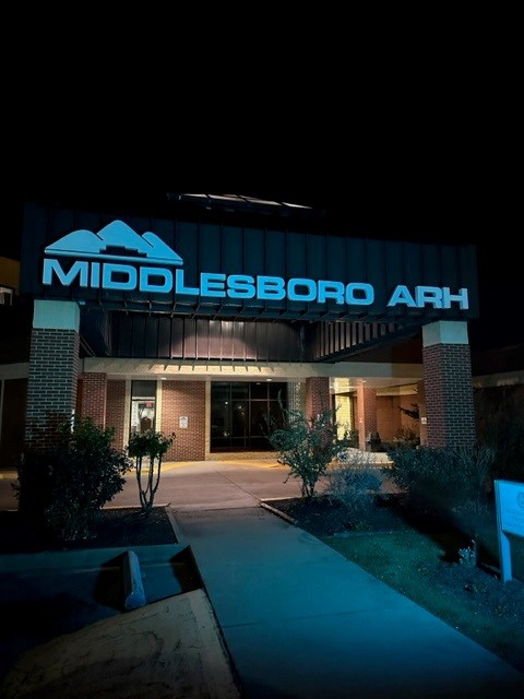 Appalachian Regional Healthcare in Middlesboro, KY Lights Blue for Diabetes Awareness